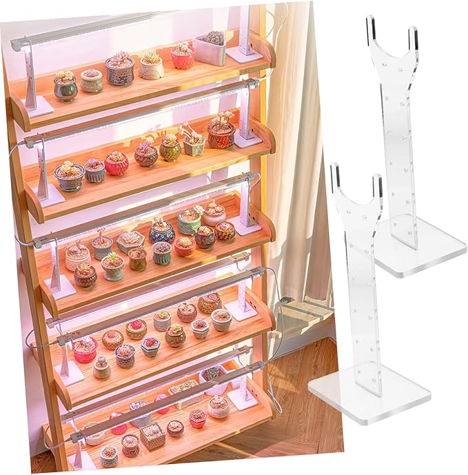 TOYANDONA Grow Light Stand Acrylic Lamp Rack for House Plants Easy Install Indoor Plant Lamp Stand