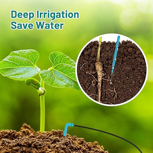 Biling Automatic Drip Irrigation Kit 8W Solar Irrigation System with Battery for Garden with Digital Programmable Timing Modes Solar Watering System Take Care Your Plants