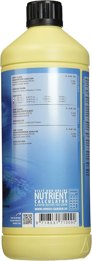 House &amp Garden HGDPC01L Drip Clean Fertilizer 1 Liter