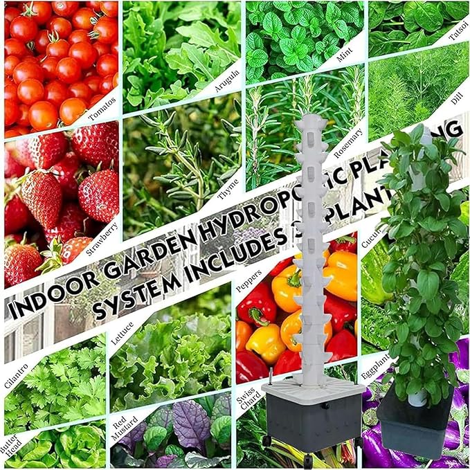 Vertical hydroponic Planting Tower Intelligent soilless Cultivation Free Management 15 Layers 45 Holes