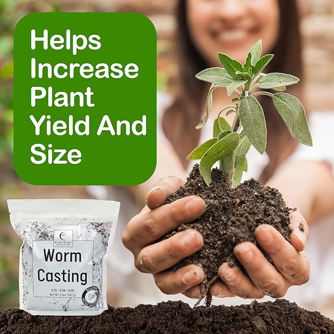 Elm Dirt Plant Juice Bloom Juice &amp Worm Castings Bundle - Organic Fertilizer for All Plants - Indoor &amp Outdoor Organic Plant Food and Soil Enhancer for Houseplants Vegetables &amp Gardens -