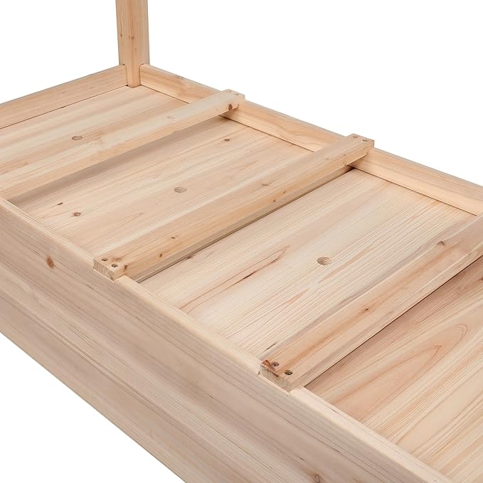 Topeakmart Wooden Garden Planter Boxes 48 X 23 X 30in Elevated Raised Garden Bed Outdoor with Legs Wooden Gardening Box for Flower/Vegetable/Herb/Tomato/Backyard/Patio 2pcs