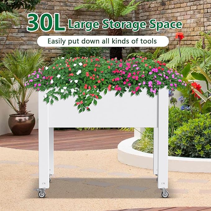 EFU Outdoor Garden Raised Bed Planter Box for Vegetables and Flowers (438B)