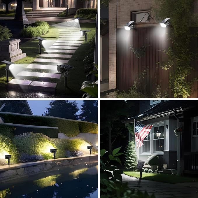 Bundle of Tadyreal 46 LED Solar Spot Lights Outdoor Cool White10 Pack + 46 LED Solar Spot Lights Outdoor Cool White 2 Pack