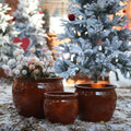 Handmade Rust Red Ceramic Plant Pots Set of 3 15129 Inch Diameter Indoor Outdoor Flower Pots for Tables Couchside Balcony Garden Breathable Clay with Drainage Hole