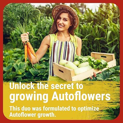 Cronk Nutrients Bonnie &amp Clyde Autoflower Nutrients Bloom and Grow – Yield Increasing Autoflower Plants Nutrient Kit – Easy to Use Plant Food – Optimal Formula for Optimal Results 1L