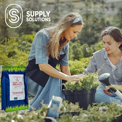 KMS 0-0-21.5 (Potassium Magnesium Sulfate) Fertilizer - Plant Food - The Best for Low Magnesium Soils Prone to Nutrient Loss - Ideal for Lawns Garden Vegetable and Fruit Crops (25 Pounds)