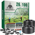 Drip Irrigation System for Garden 2026-Upgraded Quick Connect Garden Watering Kit All-in-One with 1/2 inch 1/4 inch Irrigation Tubing for Garden Lawn Greenhouse Raised Beds (126FT)