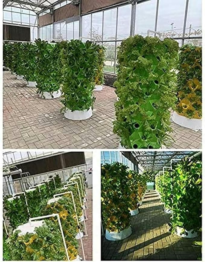 Hydroponic Growing Kits Hydroponic Tower 48Pots Hydroponic Planting Indoor and Outdoor Multi-Layer Planting Equipment Kit Ve