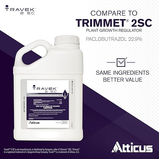 Atticus Travek 2 SC Plant Growth Regulator for Lawn (128 OZ) - Slow Turfgrass Growth Suppress POA - Paclobutrazol 22.9%