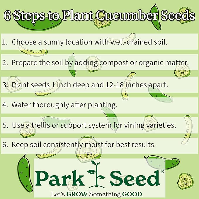 Park Seed Variety of Cucumber &amp Pepper Seeds – Mini-Me F1 Organic Cucumber &amp Park’s Whopper Jalapeño | Easy to Grow Non-GMO Perfect for Snacking Pickling &amp Spring Gardens