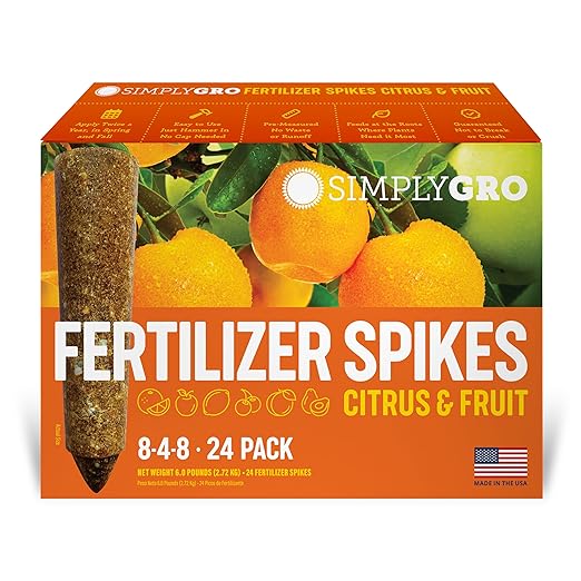 Fertilizer Spikes for Citrus &amp Fruit Trees &amp Shrubs (24 Spikes - 6.0 Lbs)
