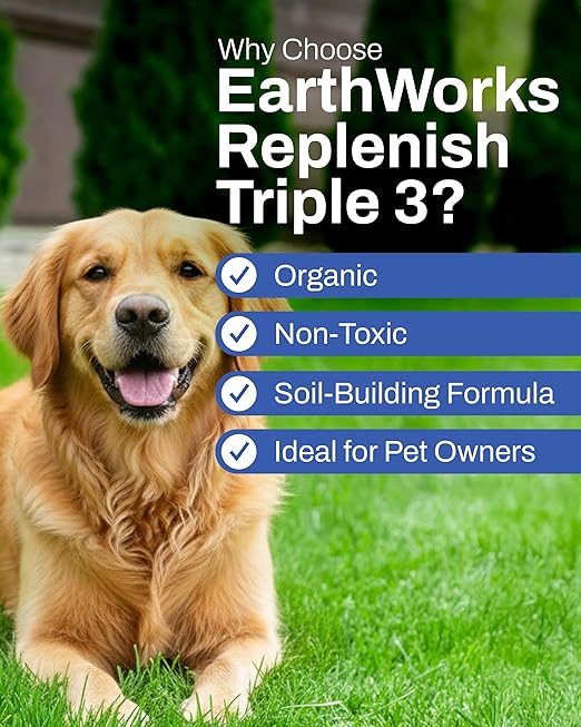 EW4H Replenish (3-3-3) Organic Fertilizer Lawn &amp Garden Starter for All Plants Flowers Vegetables and Sod 25 lb Bag