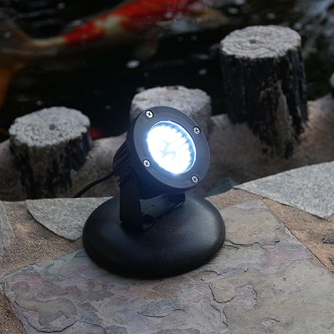 Alpine Corporation Outdoor 36 Count Pond or Garden Super Bright White LED Light with Transformer