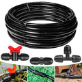 40 FT 1/2 inch Drip Irrigation Irrigation kit Main Line Supply Hose Tube for Garden Irrigation System (Includes 1/2 Straight Connector 3-Way Connector Switch Valve) Black