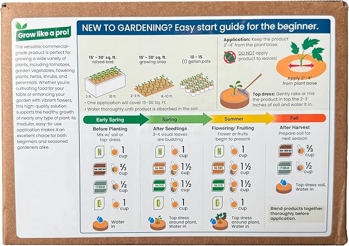 Daisy J&ampM All Purpose Organic Soil Fertilizer Kit - OMRI Listed - 6 Product All-in-One