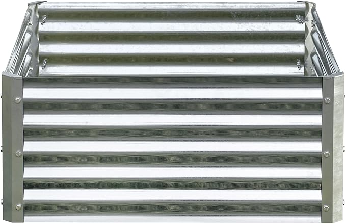 Arrow Sheds GrowIT Galvanized Steel Raised Flower and Plant Bed for The Garden or Greenhouse 36 x 36 x 17