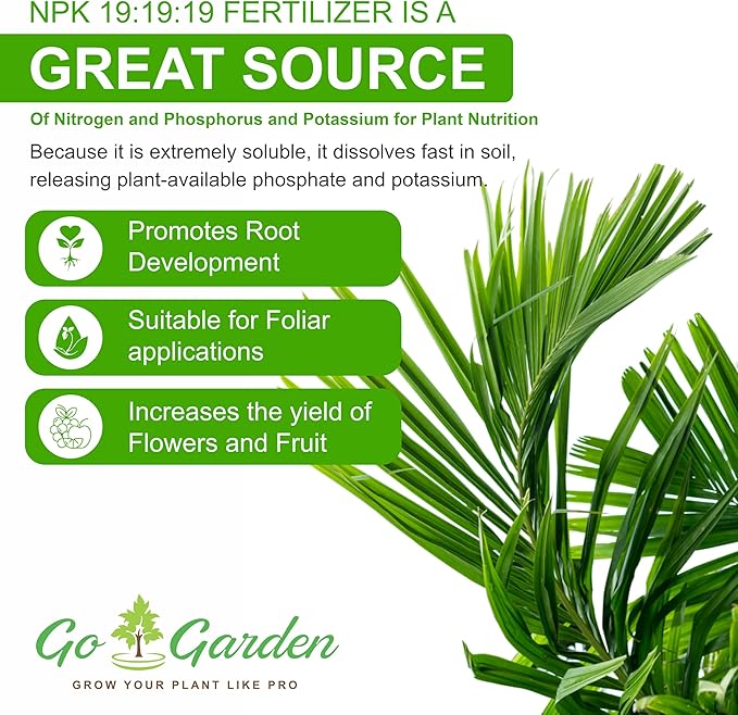 Go Garden Npk 19 Fertilizer Powder for All Plants Growth Plant Food Growth for All Types of Plants and Gardening Purpose 950Gm