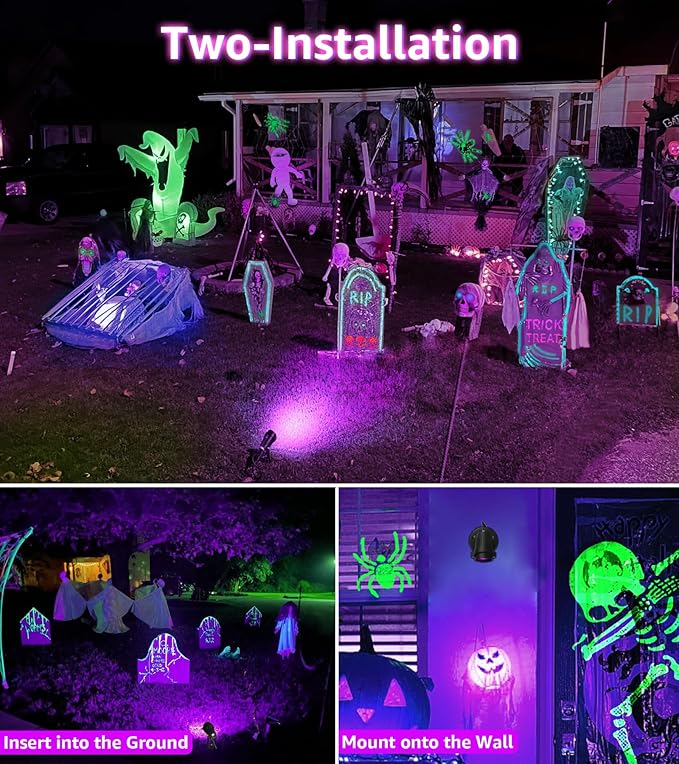 SUNVIE LED Black Light Spot Light Outdoor 10W Blacklight Spotlight Waterproof Halloween Spot Light Outdoor Black Light 120V Purple Spotlight Blacklights for Glow Party Decorations 2Pack