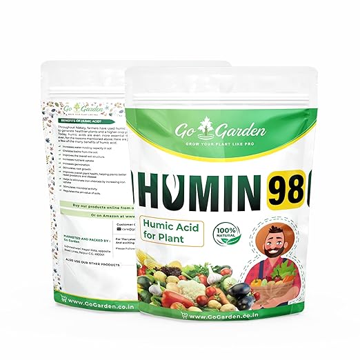 Go Garden Humic Acid for Plants (Humic Acid 98%) - Natural Plant Growth Stimulator - Organic Plant Food 450 G