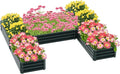 Outsunny 8 x 8' Raised Garden Bed Set Large Steel Flower Planters for Outdoor Plants Easy Assembly for Vegetables Herbs Green