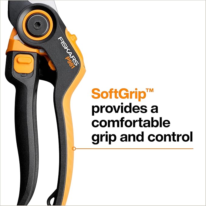 Fiskars DualAction Pruner – Hand Pruner with Two Cutting Modes Bypass Garden Pruner for Stems and Branches up to 1 Low-Friction Steel Blade FiberComp Frame