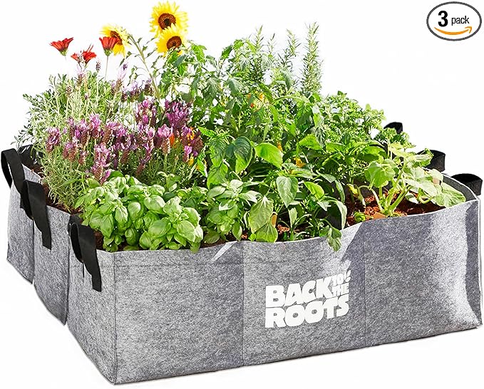 Back to The Roots Breathable Raised Bed (Provides More Oxygen to Roots) 9 Cu. Ft. No Assembly Needed Reusable &amp Weatherproof