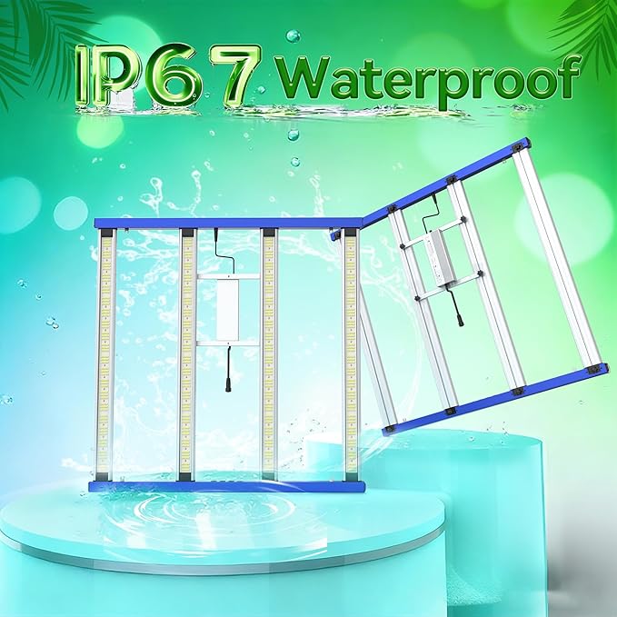 FARMLITE Grow Light 420Watts Grow Lights for Indoor Plants Full Spectrum LED Bar Growing Light Plant Hanging Growing Lamps Seedling with 1054pcs Diodes Daisy Chain Dimmable Board 5x5ft Coverage