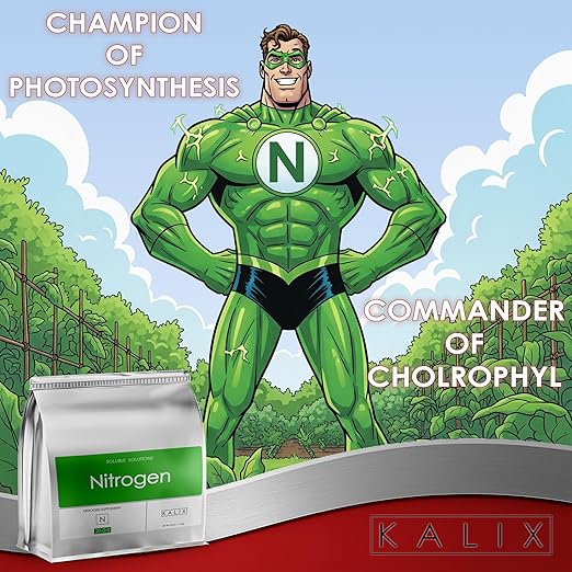 KALIX Nitrogen | 21-0-0 Ammonium Sulfate Fertilizer | Water-Soluble Nutrient for Vegetative Growth | Boosts Leafy Greens Lawns and High-N Demand Crops | Clean Feeding | 25 pounds