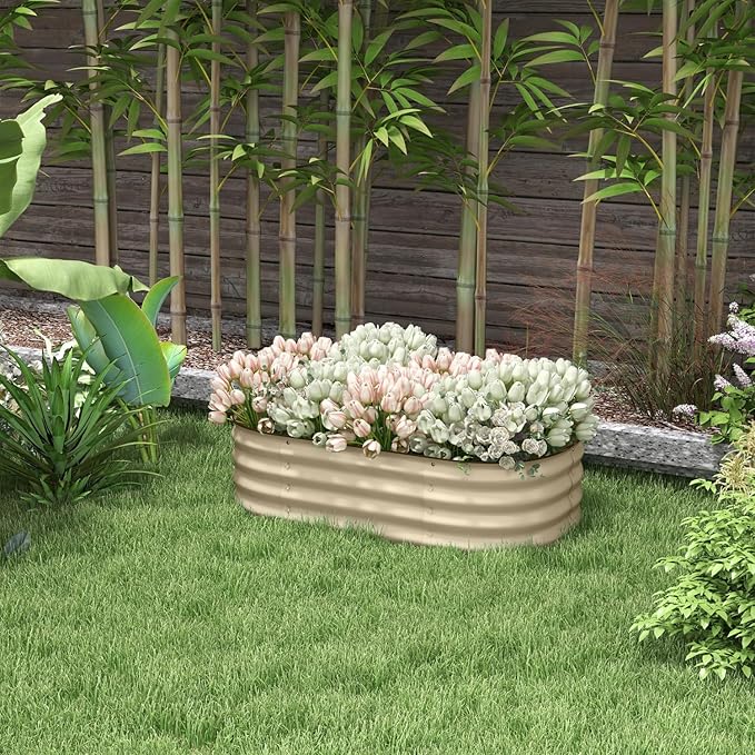 3.4' x 2' x 1' Galvanized Raised Garden Bed Kit