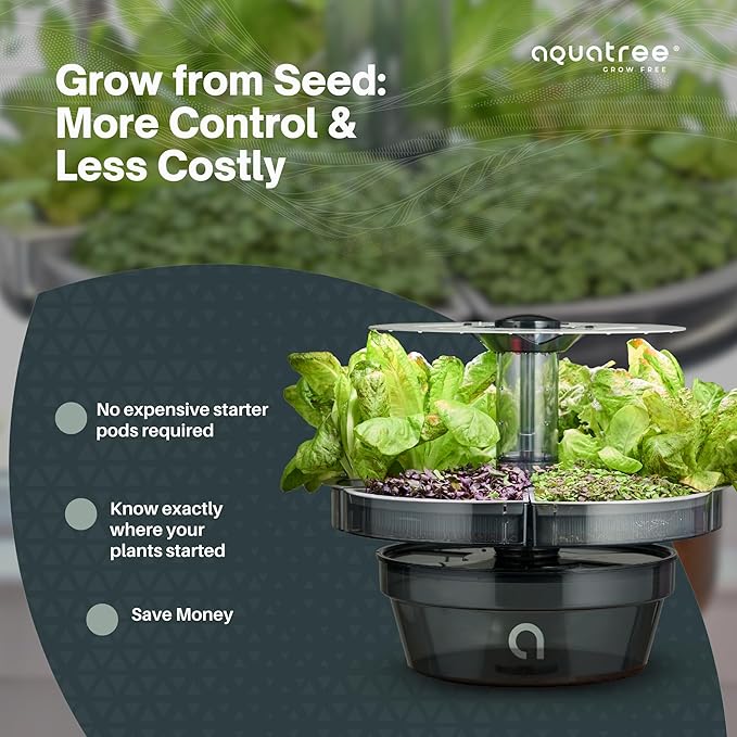 ATL1 Hydroponic Growing System Kit Garden Indoor Tabletop Garden Planter Tower with Self Watering &amp LED Light - Hydroponic Microgreens Lettuce Herbs Sprouts in Your Home &amp Kitchen