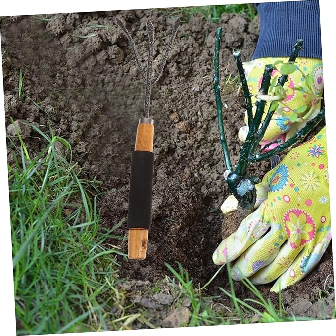 5-Piece Garden Tool Set Shovel Rake Fork Trowel Outdoor Planting Tools for Gardening