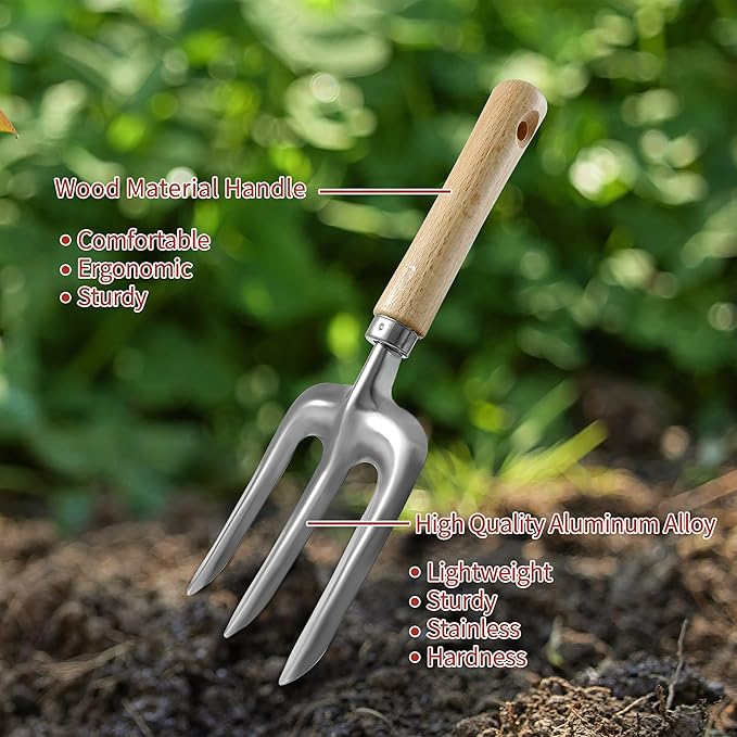 41-Piece Premium Gardening Tool Set Stainless Steel Heavy Duty Gardening Tool Kit with Non-Slip Rubber Grip Storage Tote Bag Outdoor Hand Tools Ideal Gardening Gifts for All (Green)