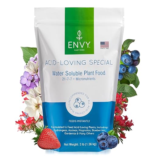 ENVY Plant Foods Acid-Loving Special | Water Soluble Fertilizer | Hydrangea Azalea &amp Blueberry Plant Food (3 Pound)