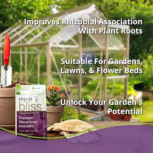 Myco Bliss Powder (5lbs) - Mycorrhizal Fungi for Soil - 5 Strain Mycorrhizal Inoculant with 1000 Propagules Per Gram - Highly Concentrated Mycorrhizae for Plants Potting Soil &amp Garden Soil