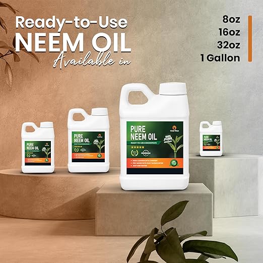 Ready-to-Use Concentrate Neem Oil - 100% Pure &amp Natural | Ready to Mix | Just Add Water (32 oz)