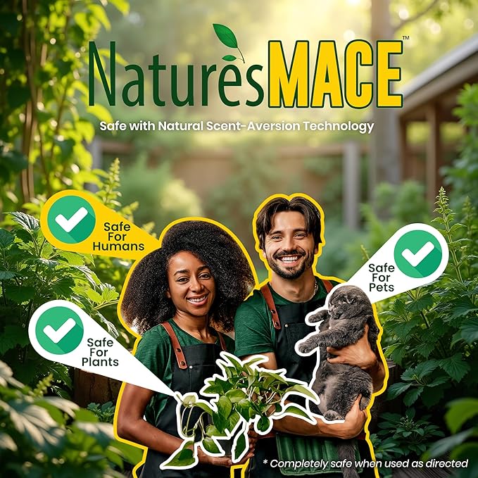 Nature's Mace Cat Mace 2.5lb Granular Cat Repellent Outdoor to Keep Cats Away Keep Cats Out of Yard Permanently with Consistent Use for Garden Plants No-Dig Stray Deterrent