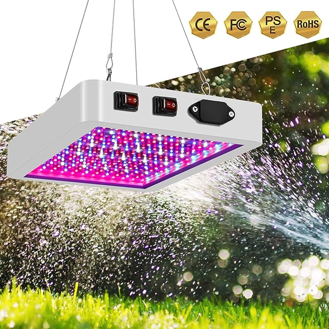 Full-Spectrum Plant Growth Light Potted Plant Light Waterproof Dimmable Dual-Mode Plant Light with Adjustable Cord for Hydroponic Indoor Plants Flowering Fruits Grow Lights1000w