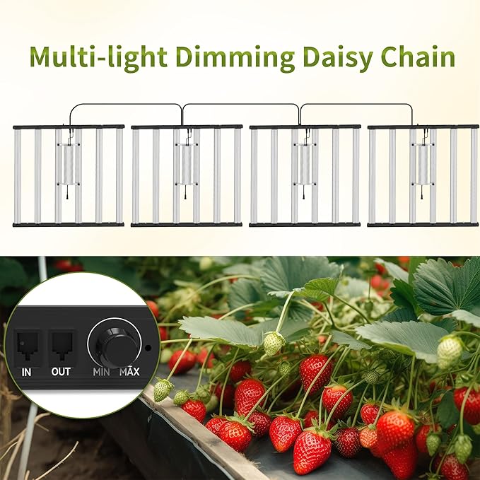 FARMLITE Grow Light LED Grow Lights for Indoor Plants Full Spectrum Growing Light Plant Hanging Growing Lamps Seedling with Daisy Chain Dimmable
