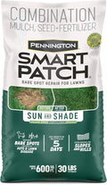 Pennington Smart Patch Sun &amp Shade North 30lb 600 sq. ft. Grass Seed Bare Spot Repair with Mulch and Fertilizer