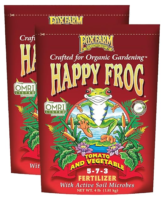 Happy Frog Tomato &amp Vegetable Fertilizer - Organic Vegetable Fertilizer for Vigorous Feeders 5-7-3 Blend with Calcium &amp Mycorrhizal Fungi Supports Abundant Fruit &amp Disease Resistance 4l