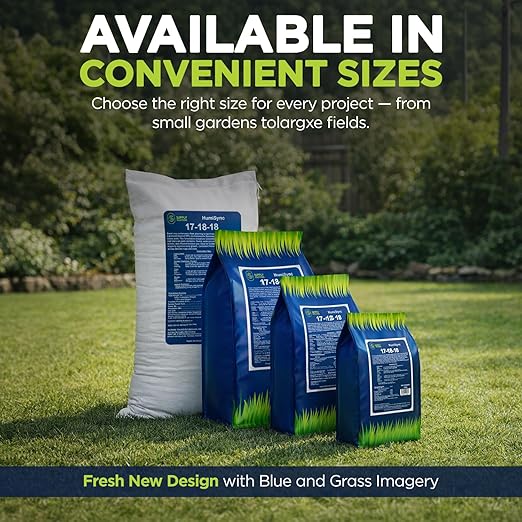 Supply Solutions | 17-18-18 HumiSync Plant Food Powder | Balanced NPK Fertilizer with Humic Acid for Lawn Garden Vegetables Flowers Trees &amp Shrubs - All Purpose Garden Fertilizer (40 Pounds)
