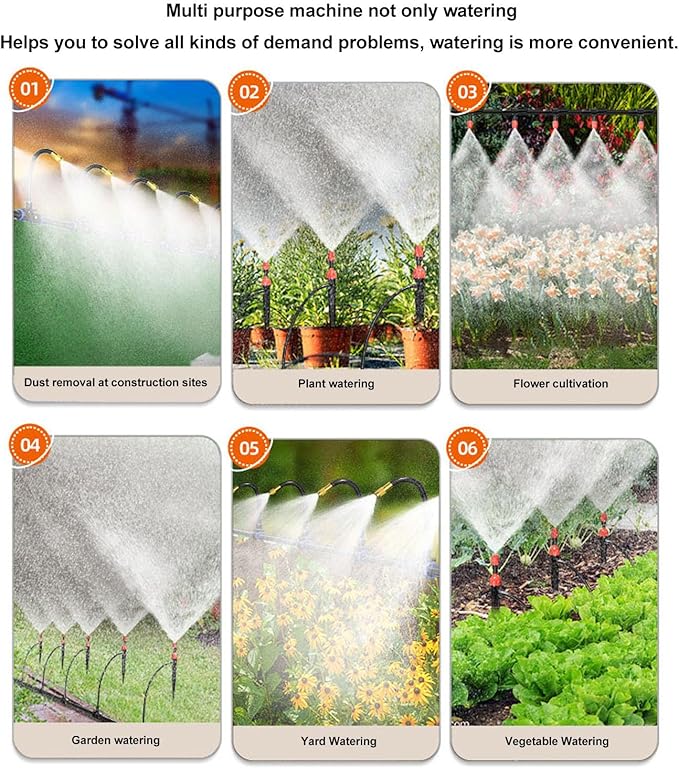 Automatic Drip Irrigation Kit Irrigation System Kit WiFi Remote Control USB 5V Adjustable Sprayable Drippable with Watering Timer Garden Watering System for Balcony Home(30m / 98.4ft)