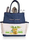 Picnic TIME Star Wars Mandalorian Grogu Garden Bag with Tool Set Garden Tool Organizer Bag Gardening Tools Gifts for Women and Men (Navy Blue with Beige Accents)