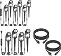 Low Voltage Landscape Lights 6 Pack+Outdoor Landscape Lights 4 Pack+2 Pack Extension Cable 2 * 6.5ft