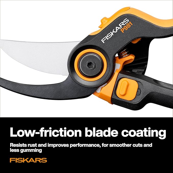 Fiskars DualAction Pruner – Hand Pruner with Two Cutting Modes Bypass Garden Pruner for Stems and Branches up to 1 Low-Friction Steel Blade FiberComp Frame