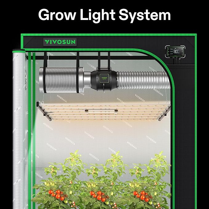 VIVOSUN VSFL6450 Bar LED Grow Light 645W 6 Bars Plant Grow Light Foldable &amp Dimmable Full Spectrum with UR/FR Light for Indoor Plants