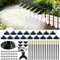 100FT Drip Irrigation SystemGarden Watering System with 17 Copper Nozzles&amp1/4 Tubing 360° Adjustable Irrigation System for GardenAutomatic sprinklers for YardRaised Beds&ampGreenhouse