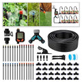 100FT Drip Irrigation Kit - 28 Adjustable 360° Nozzles &amp T-Connectors for Garden Lawn &amp Plant Watering System