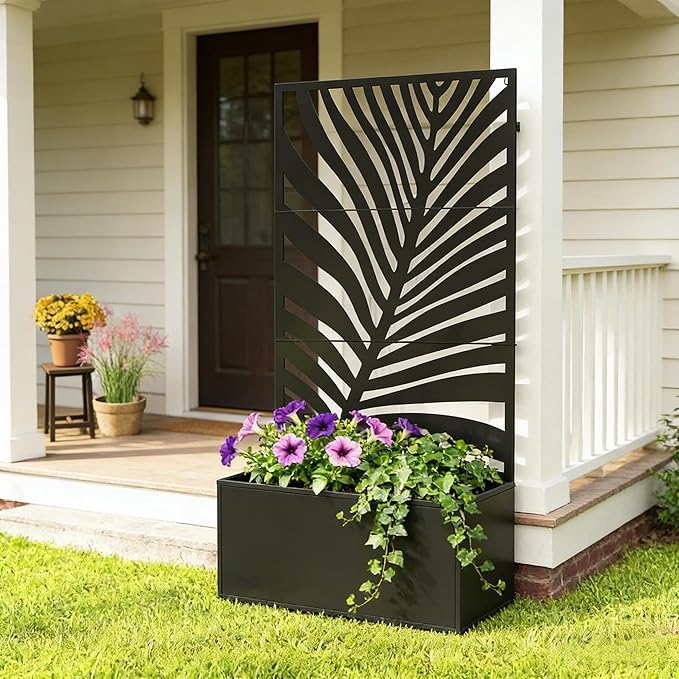 Industrial-Grade Outdoor Planter Box Permanent Metal Raised Bed That Won’t Rot or Warp - Low-Maintenance Large Garden Bed for Landscaping Lasts for Seasons with Modern Curb Appeal